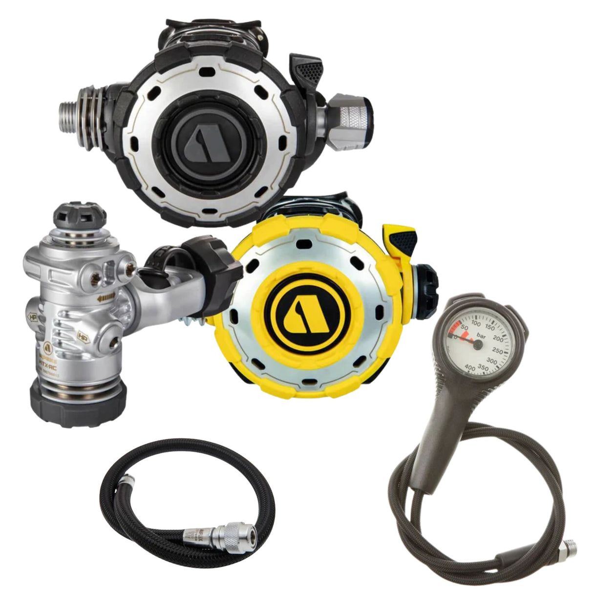 Apeks Regulator Package: MTX-RC + Miflex Gauges + BCD Hose