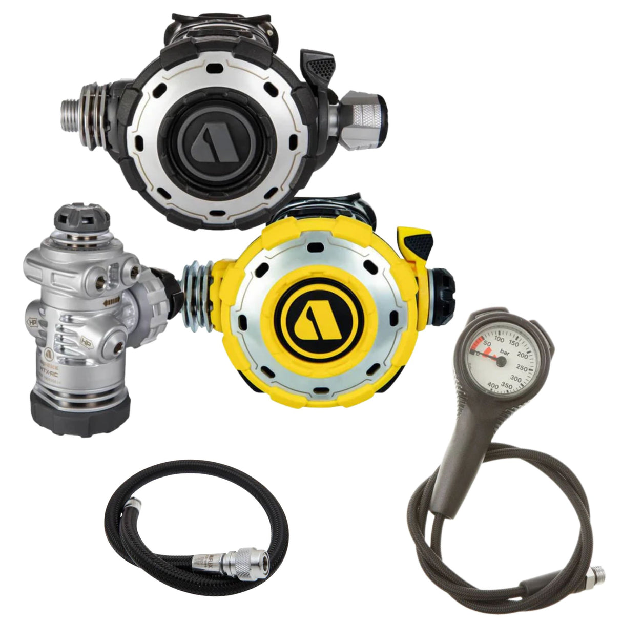 Apeks Regulator Package: MTX-RC + Miflex Gauges + BCD Hose