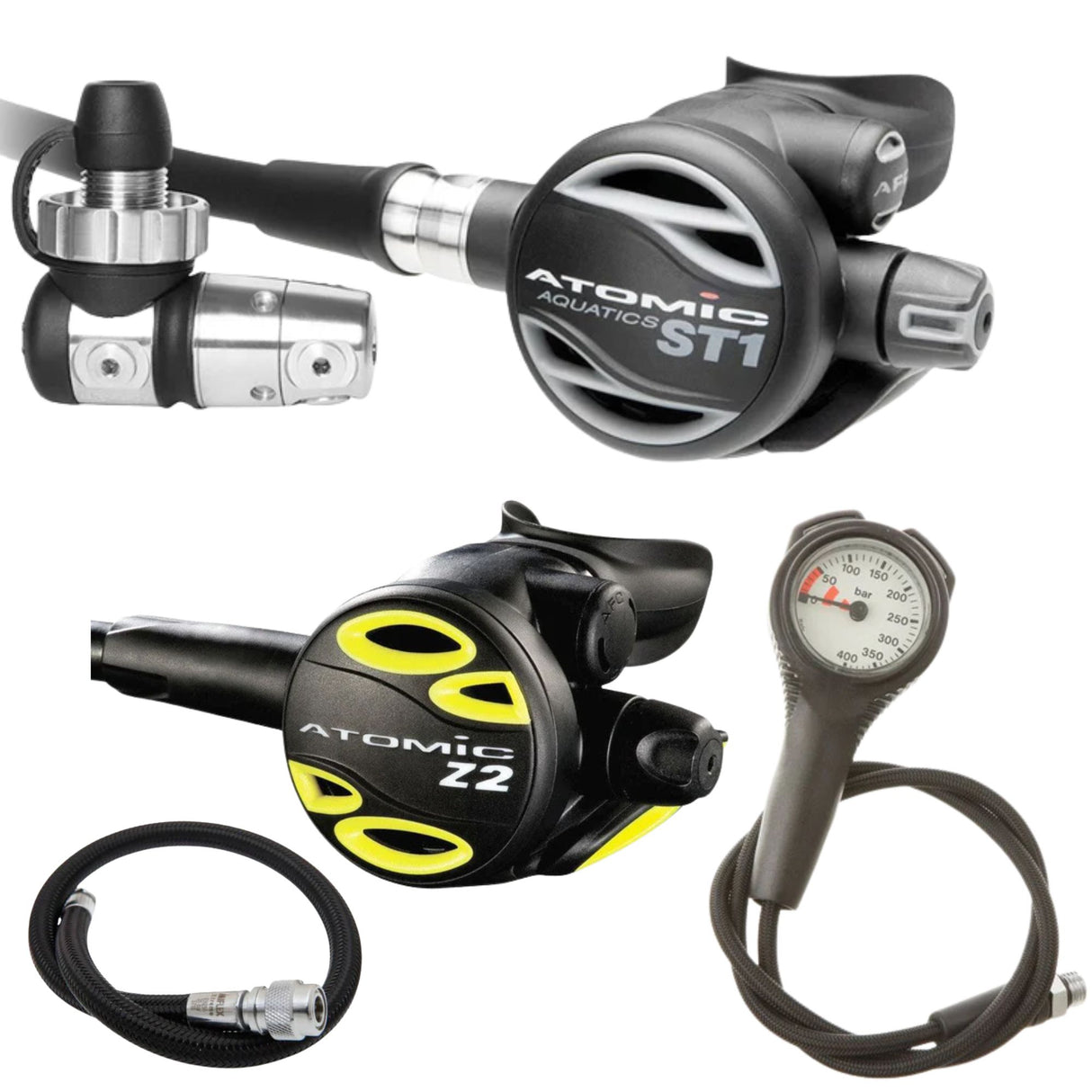 Atomic Regulator Package: ST1 + Z2 Octopus + Gauges + BCD Hose