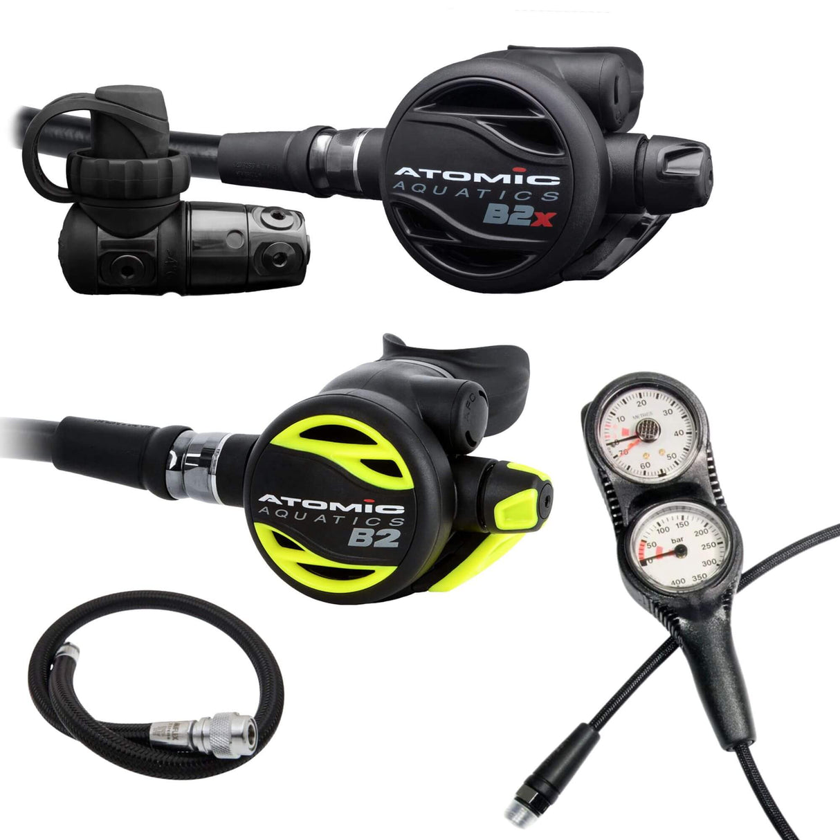 Atomic Regulator Package: B2X + B2 Octopus + Gauges + BCD Hose