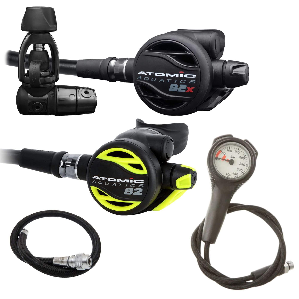 Atomic Regulator Package: B2X + B2 Octopus + Gauges + BCD Hose