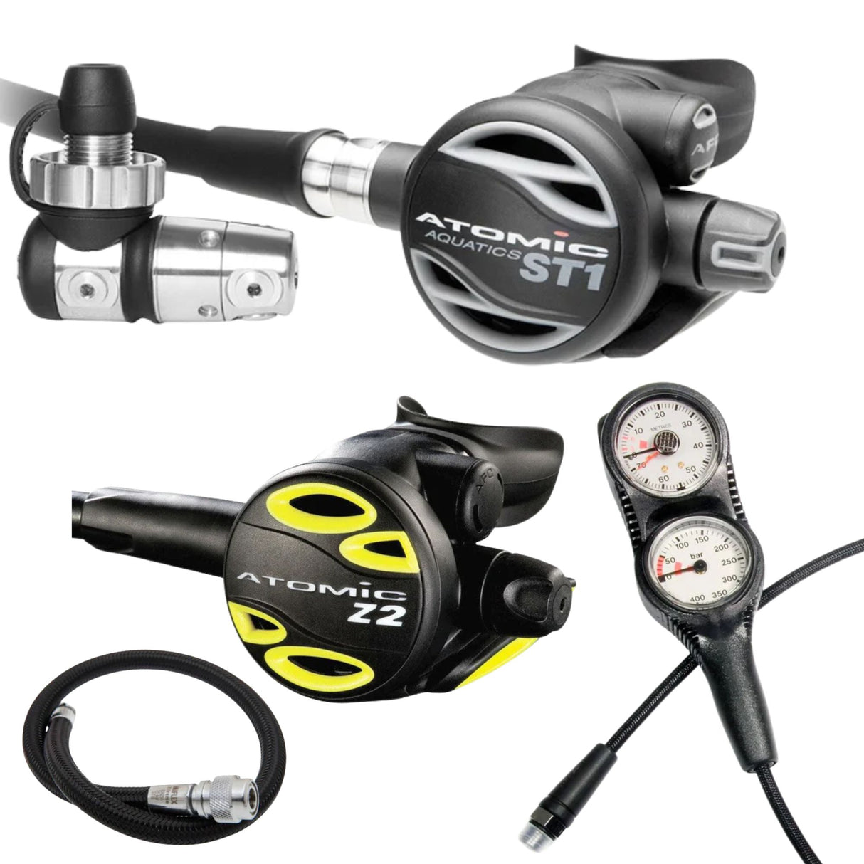 Atomic Regulator Package: ST1 + Z2 Octopus + Gauges + BCD Hose