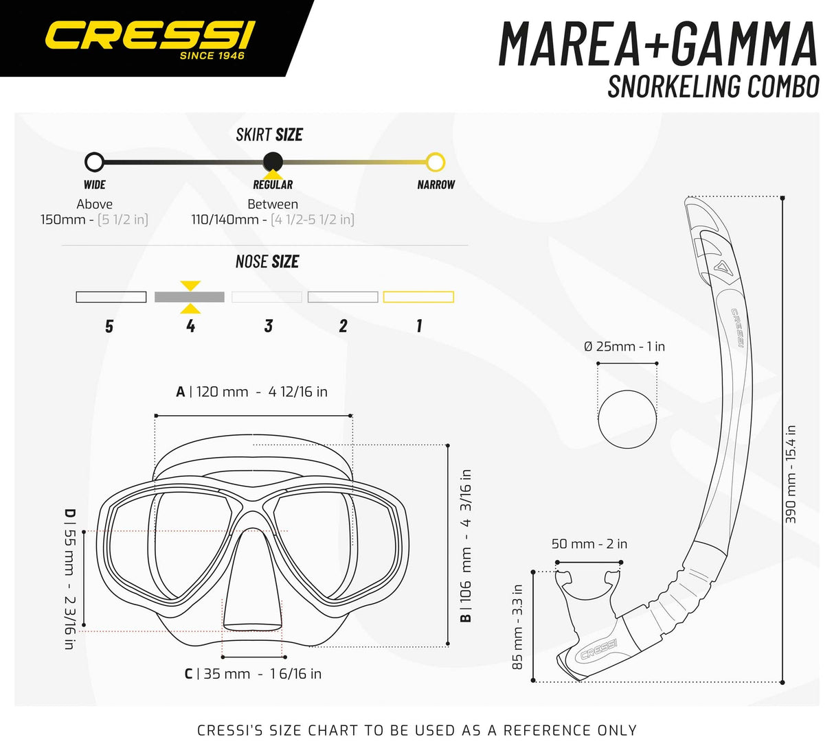 Cressi Marea + Gamma Snorkel Set