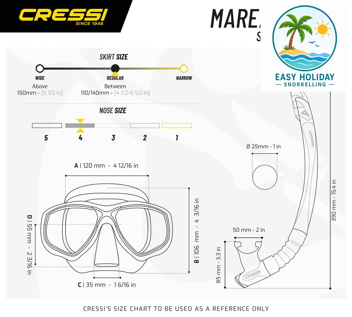 Cressi Marea + Gamma Snorkel Set