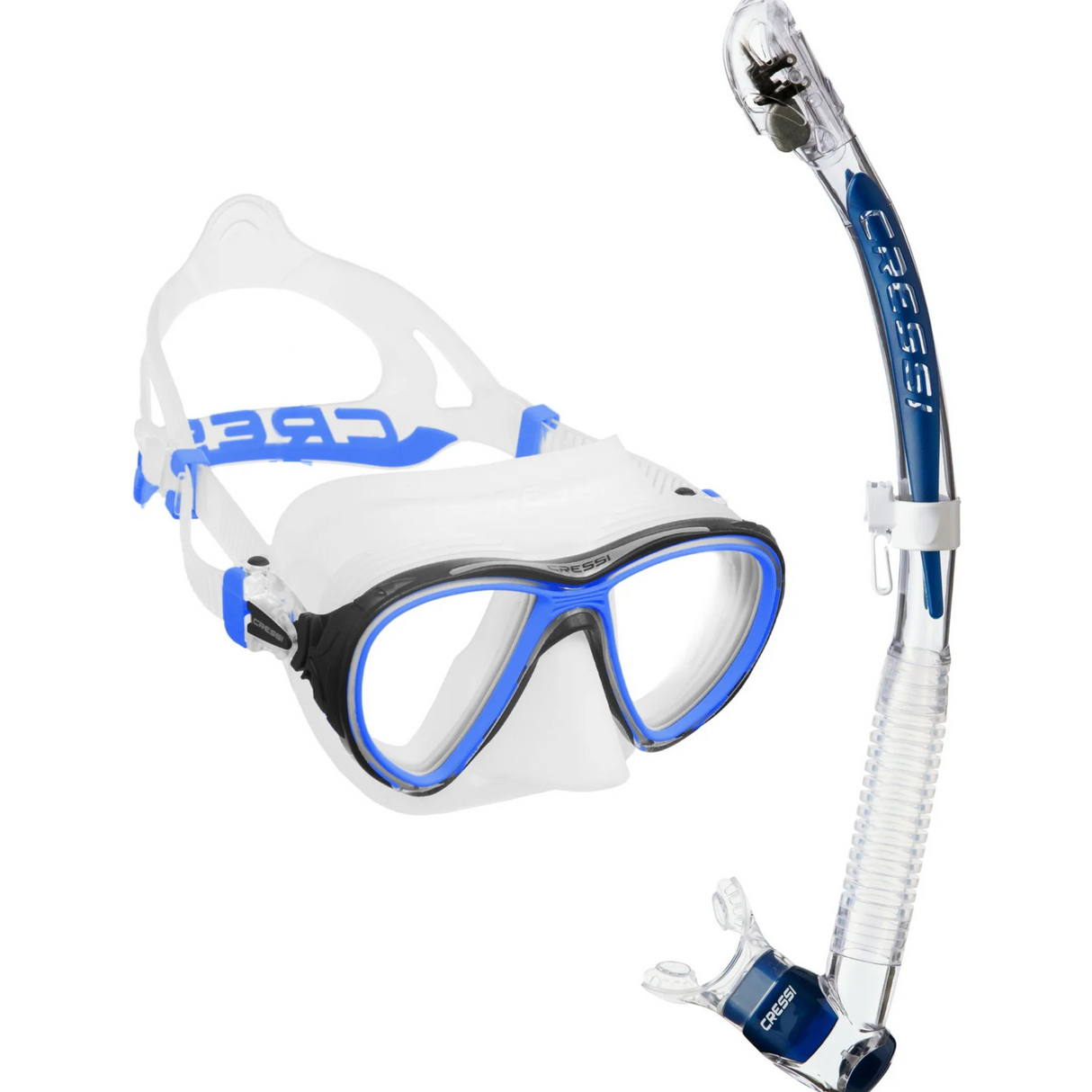 Cressi Quantum + Itaca Ultra Dry Snorkel Set