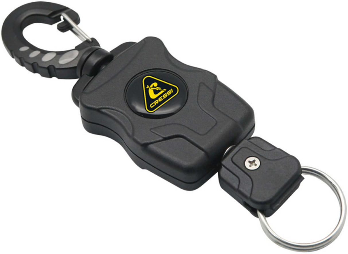 Cressi Mini Retractable Lanyard with Stainless Steel Ring
