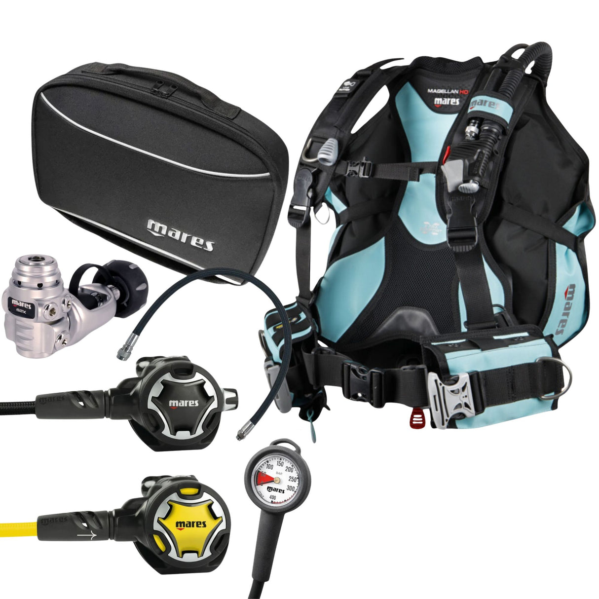 Mares Dual ADJ 62X Performance Regulator and Magellan HD BCD Package