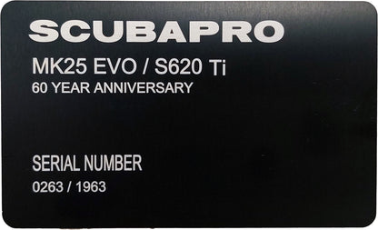 Scubapro MK25 EVO DIN300 / S620 Ti 60 Year Anniversary Edition Regulator 2023