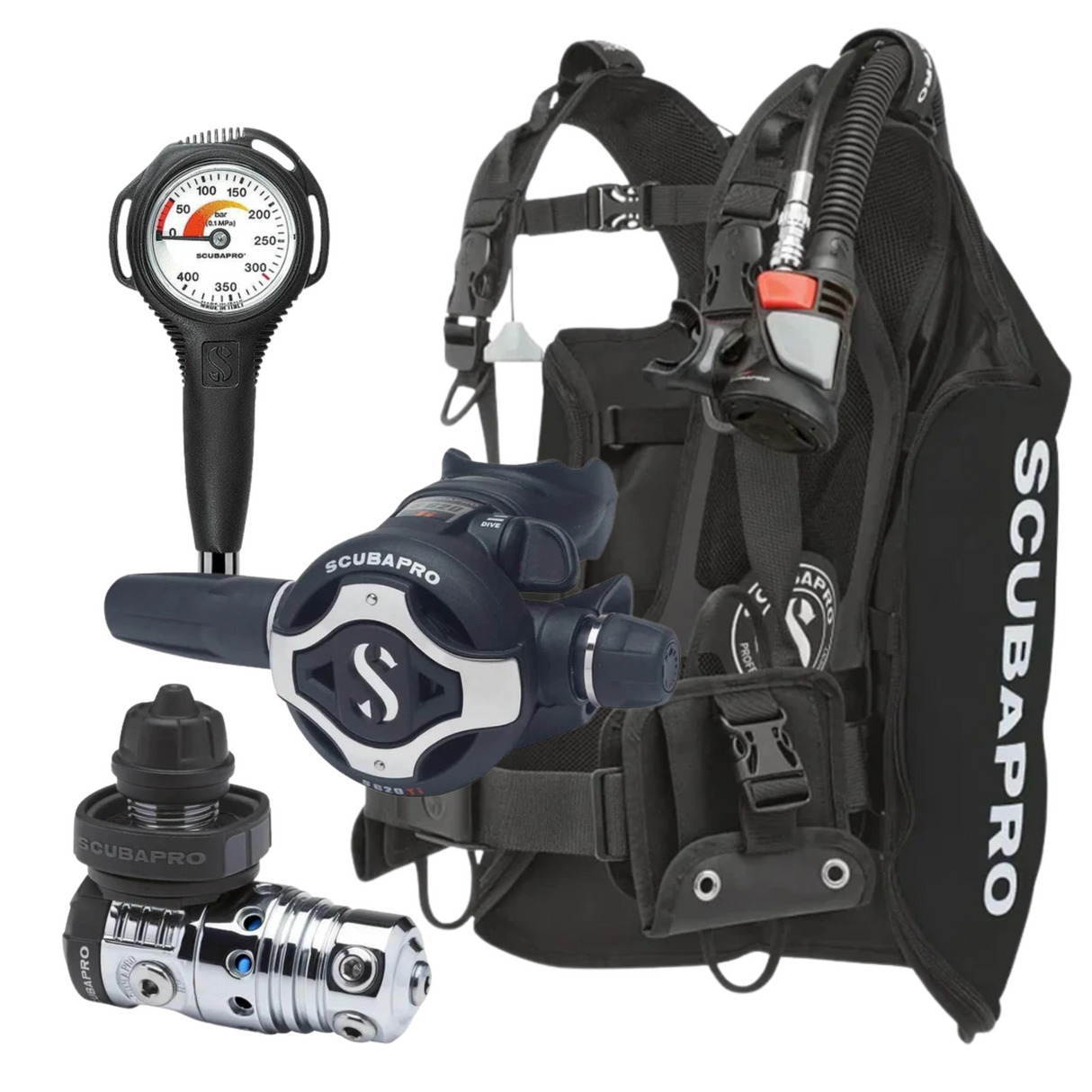 Scubapro MK25 EVO / S620Ti Navigator Lite AIR2 Ultra-Lightweight Travel Dive Package