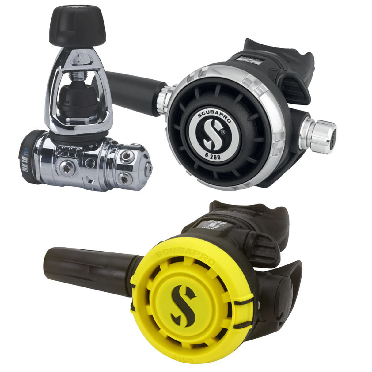 Scubapro MK19 EVO/G260 Regulator Set with R105 Octopus