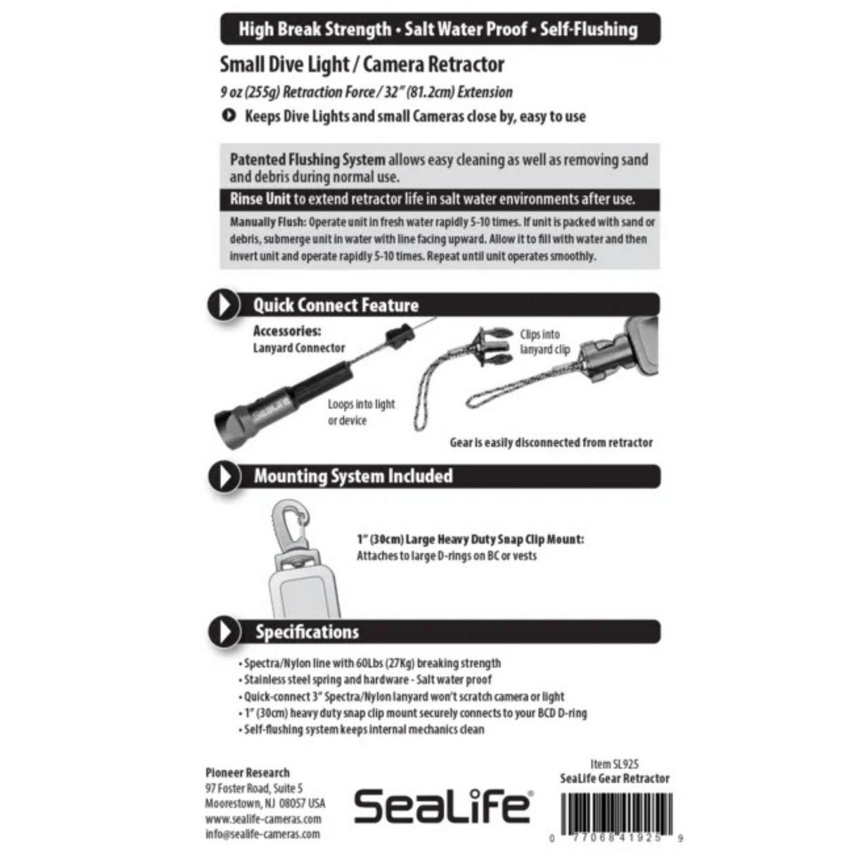 SeaLife Compact Underwater Retractor