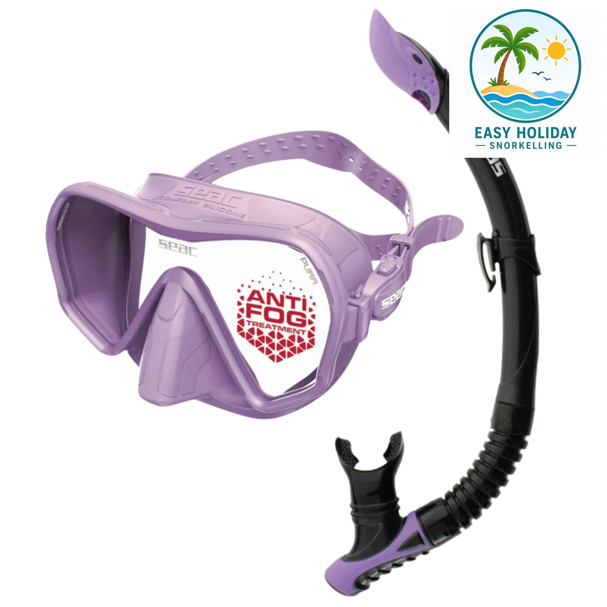 Seac Pura Anti-fog Mask and Reverse Snorkel Set