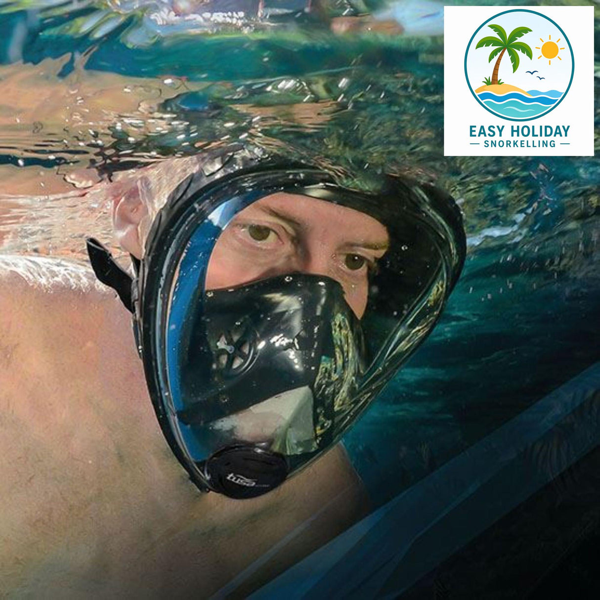 TUSA Full Face Mask and Long Fins Snorkel Set