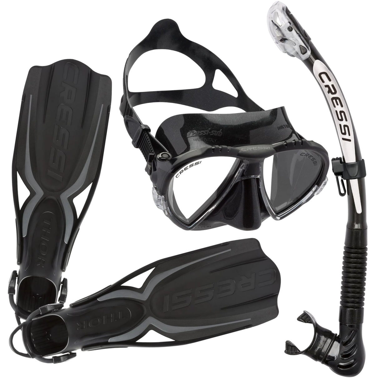 Cressi Adventure Complete Snorkelling Package - Black