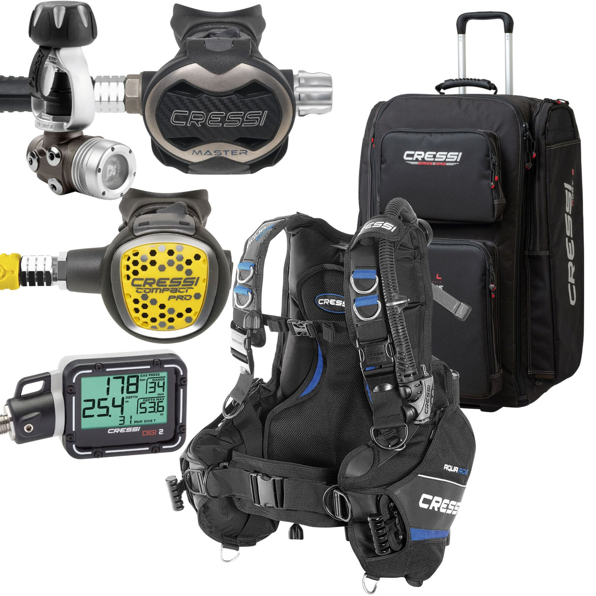 Cressi Aquaride Men's Pro Travel Package