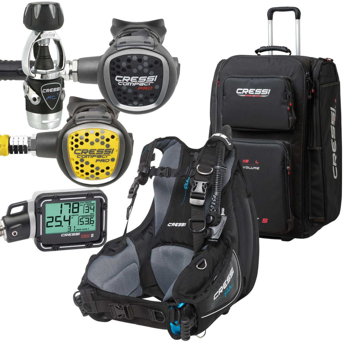 Cressi Elettra Ladies Pro Travel Package