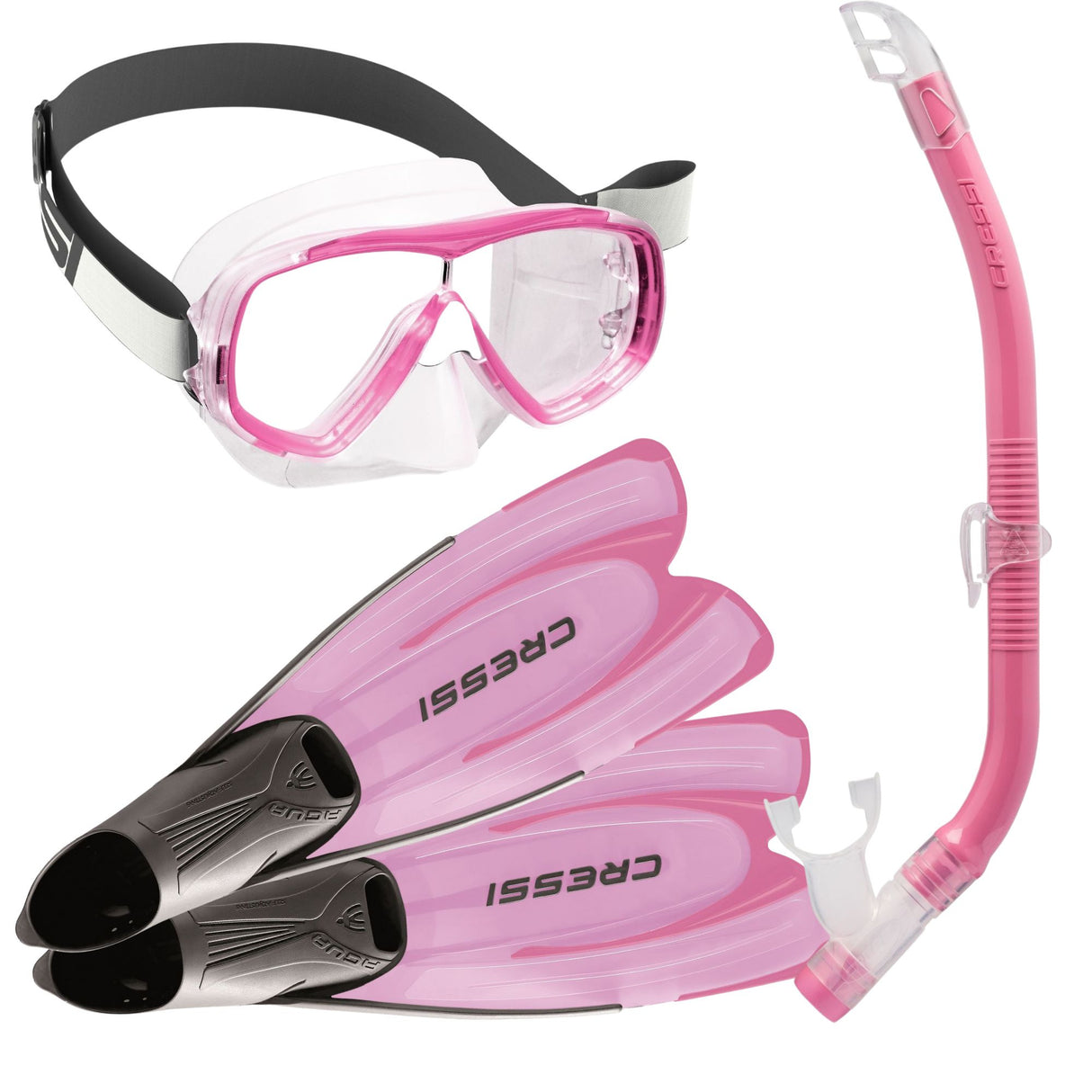 Cressi Estrella, Snorkel & Aqua Fins Set - Kids