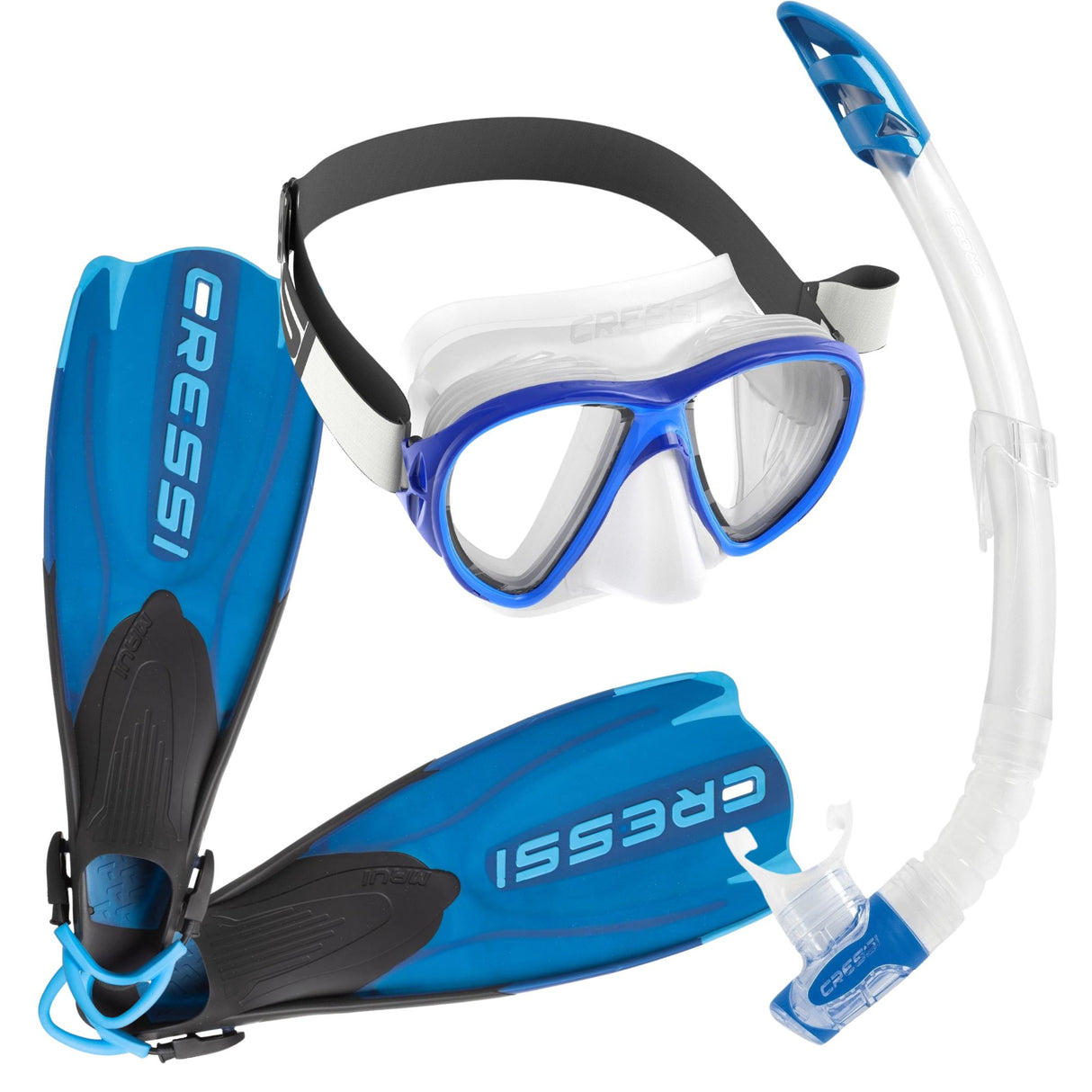 Cressi Fiji, Snorkel & Maui Fins Set