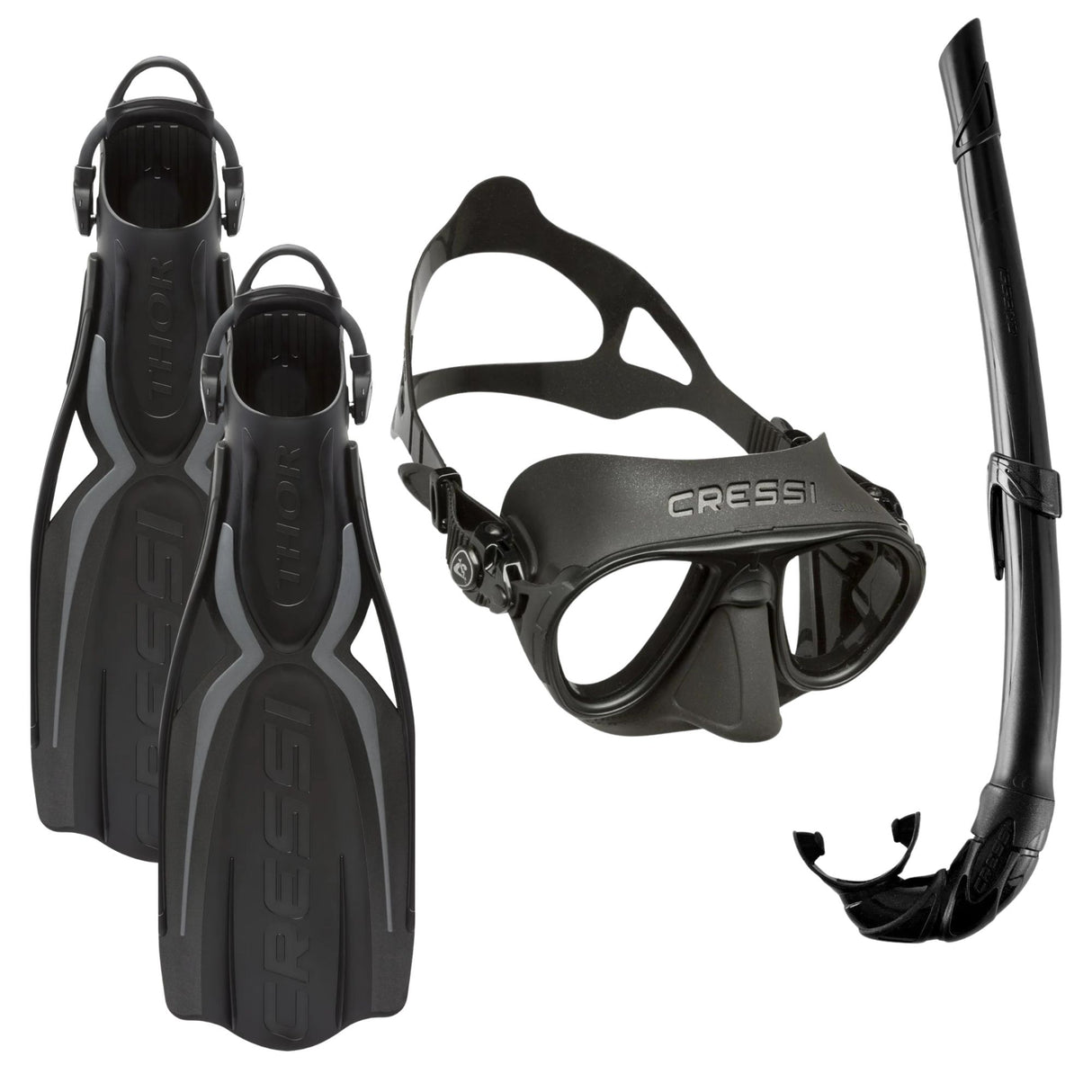 Cressi Free Diving Snorkel & Fin Set