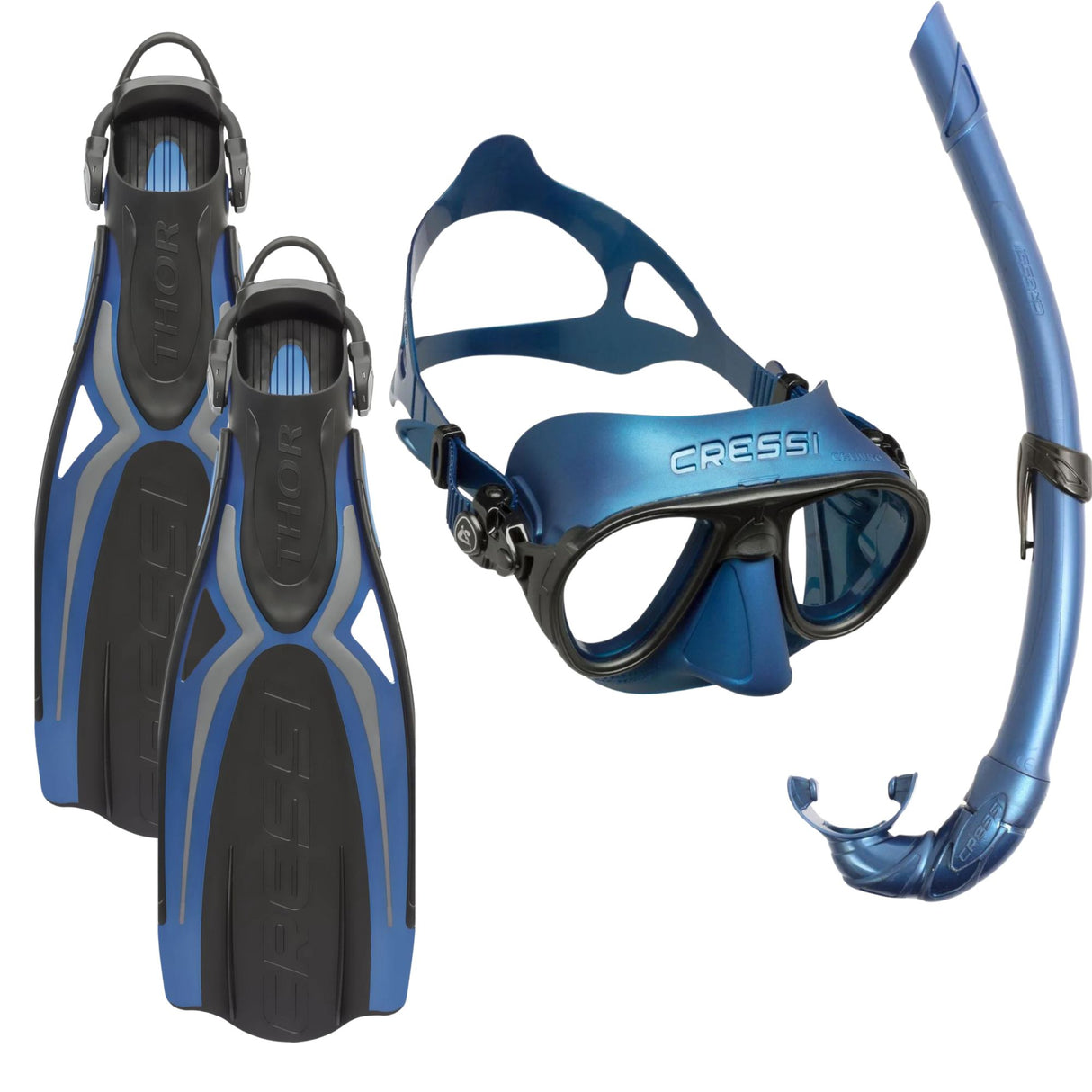 Cressi Free Diving Snorkel & Fin Set