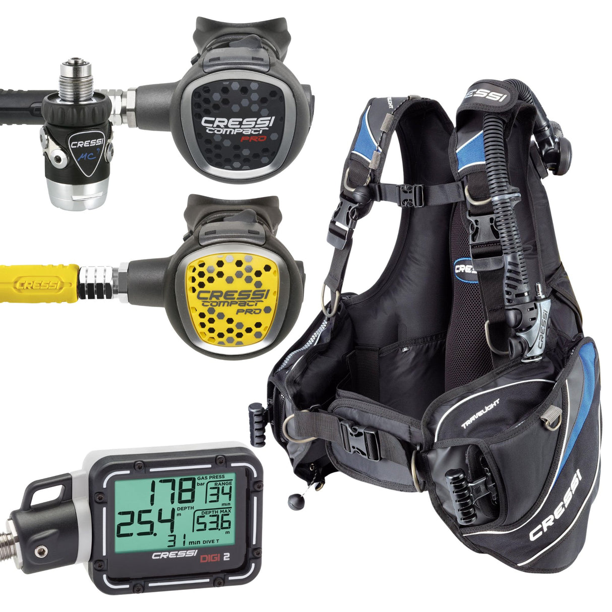 Cressi Travellight BCD & Regulator Men's Package