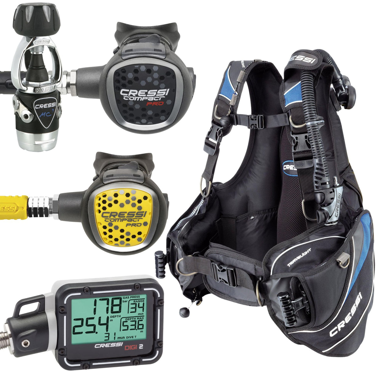 Cressi Travellight BCD & Regulator Men's Package