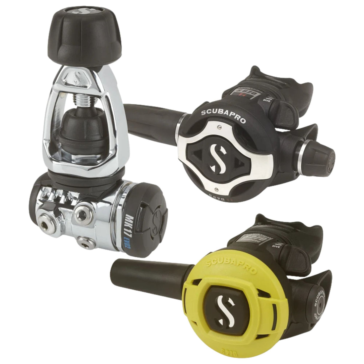 Scubapro MK17 EVO 2/S620 Ti Regulator Set with S270 Octopus
