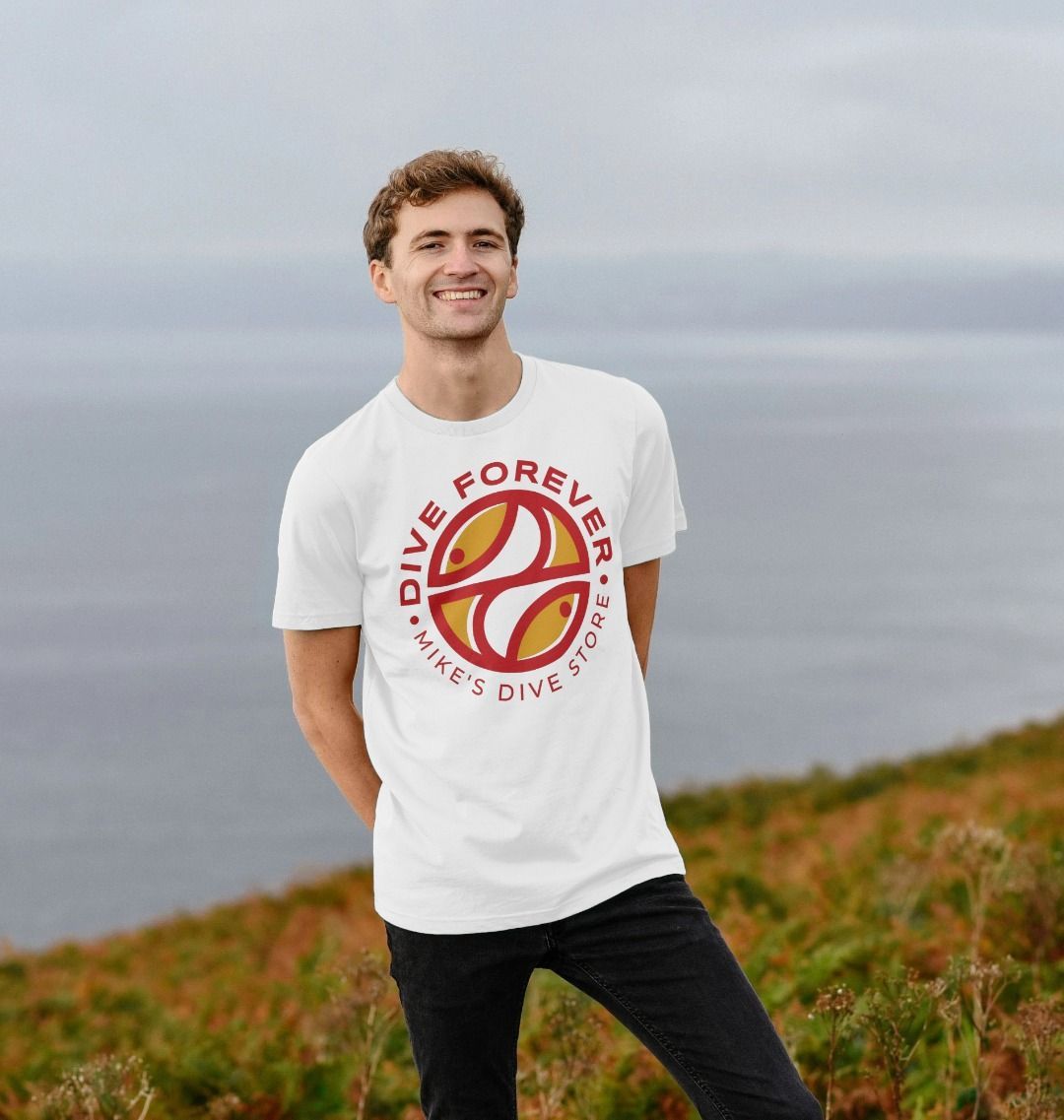 Dive Forever T-Shirt Orange Logo With Red Outline