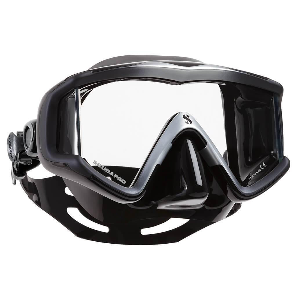 Scubapro Crystal VU Mask & Go Travel Fin Snorkel Set - Black / Silver