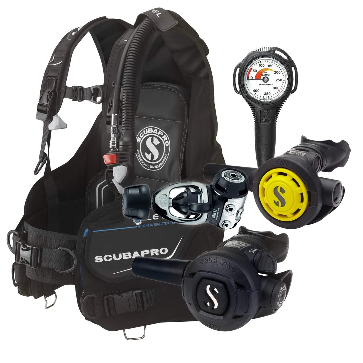 Scubapro MK11 EVO / S270 / R095 with Compact SPG and Level BCD Package