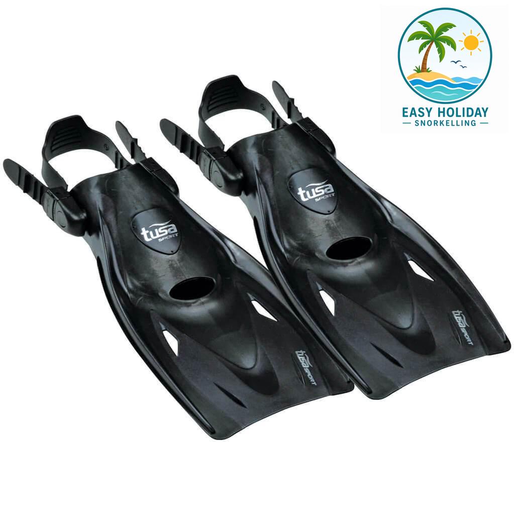 TUSA Full Face Mask and Long Fins Snorkel Set