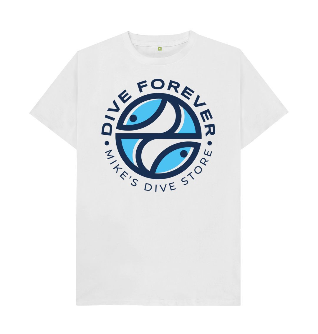 Dive Forever T-Shirt Blue Logo With Blue Outline