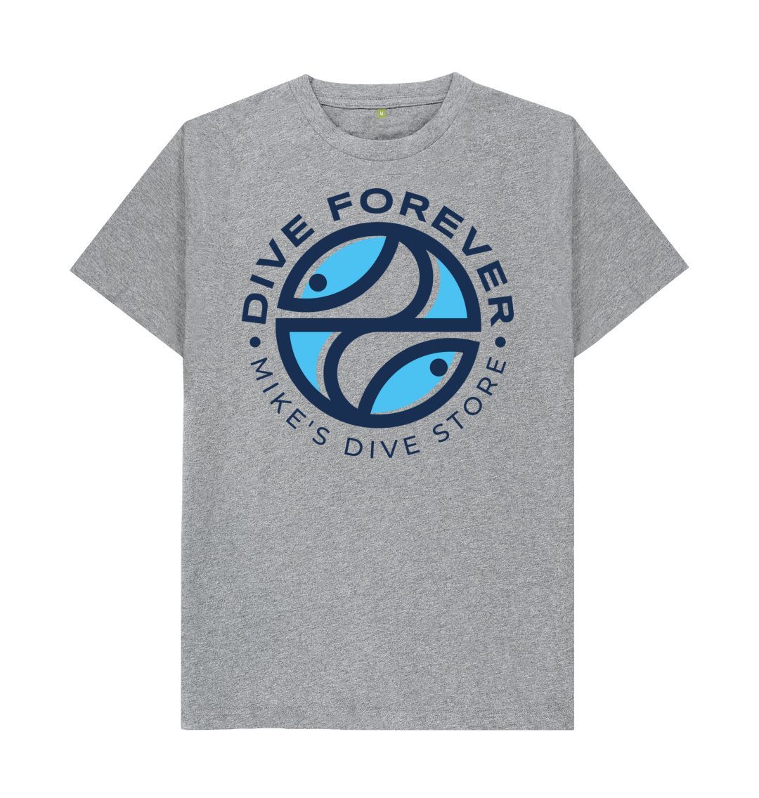 Dive Forever T-Shirt Blue Logo With Blue Outline
