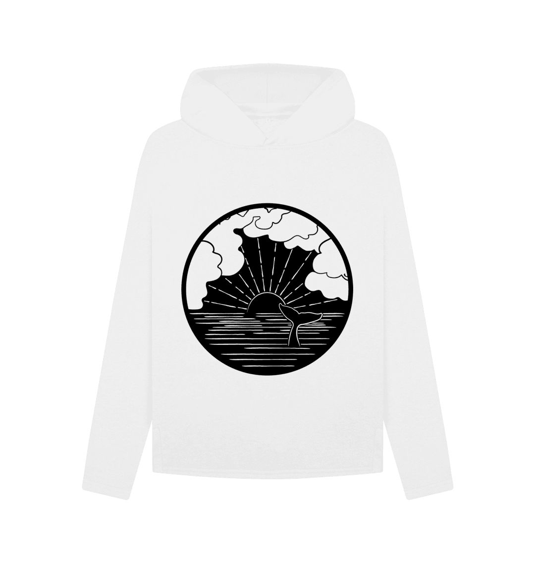 Whale at Sunset Sweatshirt in White
