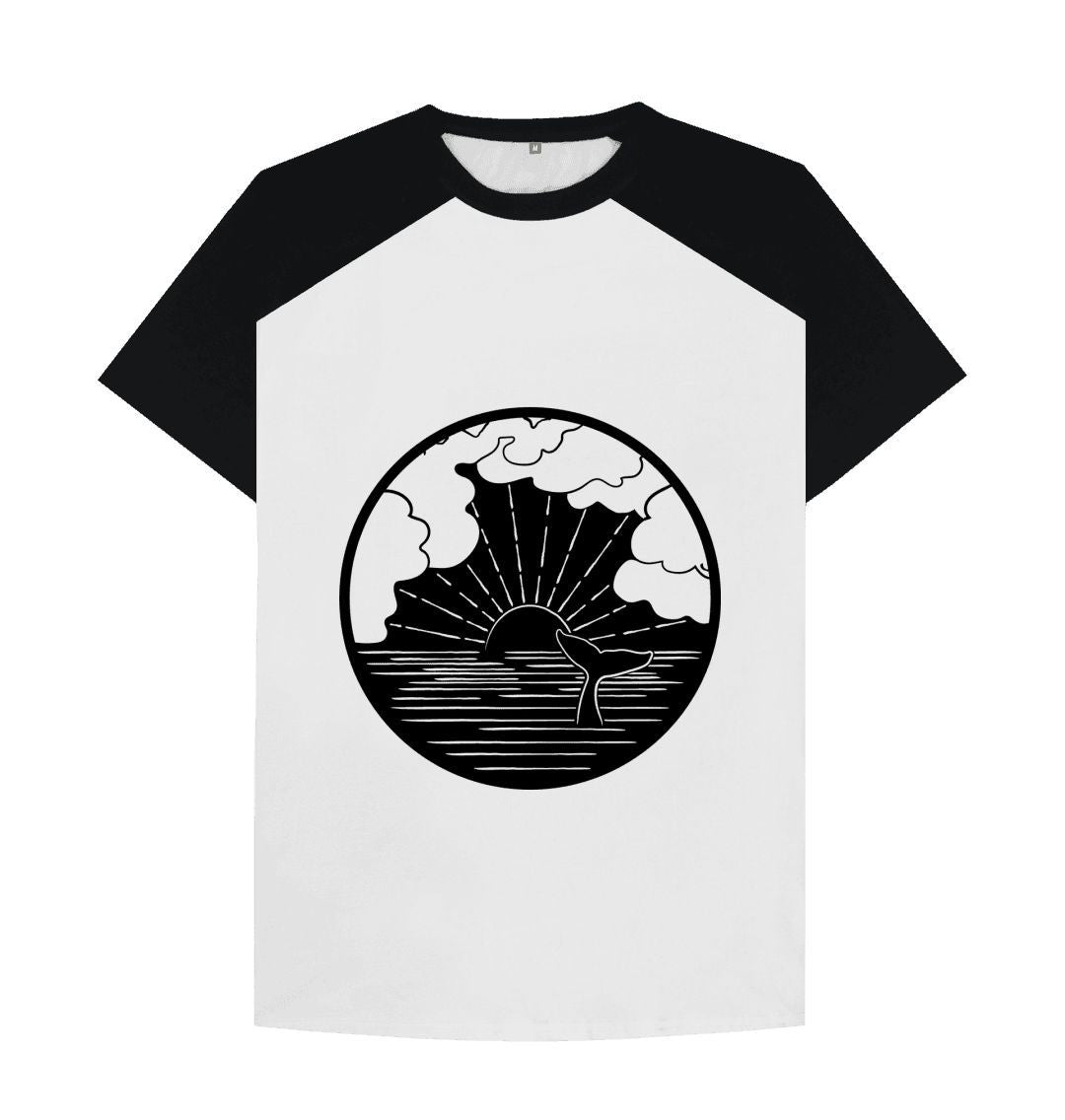 Whale at Sunset T-Shirt in Black & White
