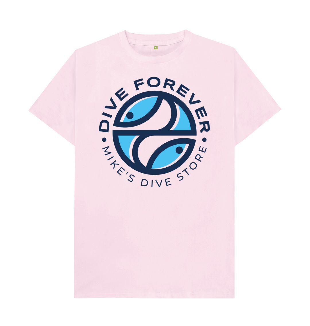 Dive Forever T-Shirt Blue Logo With Blue Outline