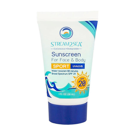 Stream2Sea Sunscreen for Face and Body Sport - SPF 20 1oz (28.5ml) 