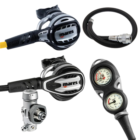 Mares Regulator Package: Planet Airmatic 88X TBP + Octopus Atlas + Gauges + BCD Hose