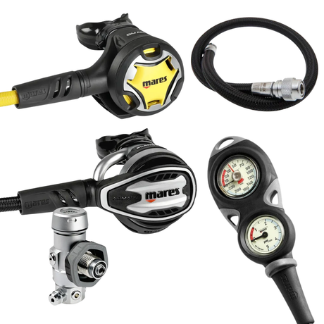Mares Regulator Package: Planet Airmatic 88X TBP + Octopus Dual + Gauges + BCD Hose