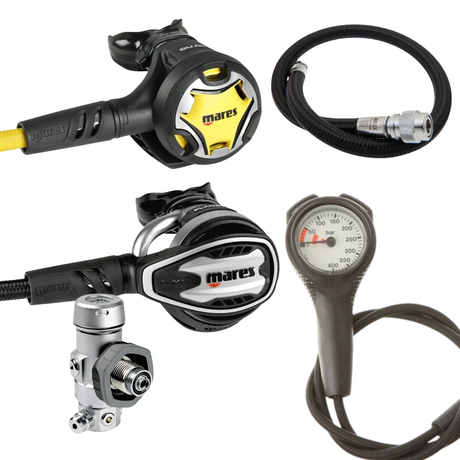 Mares Regulator Package: Planet Airmatic 88X TBP + Octopus Dual + Gauges + BCD Hose