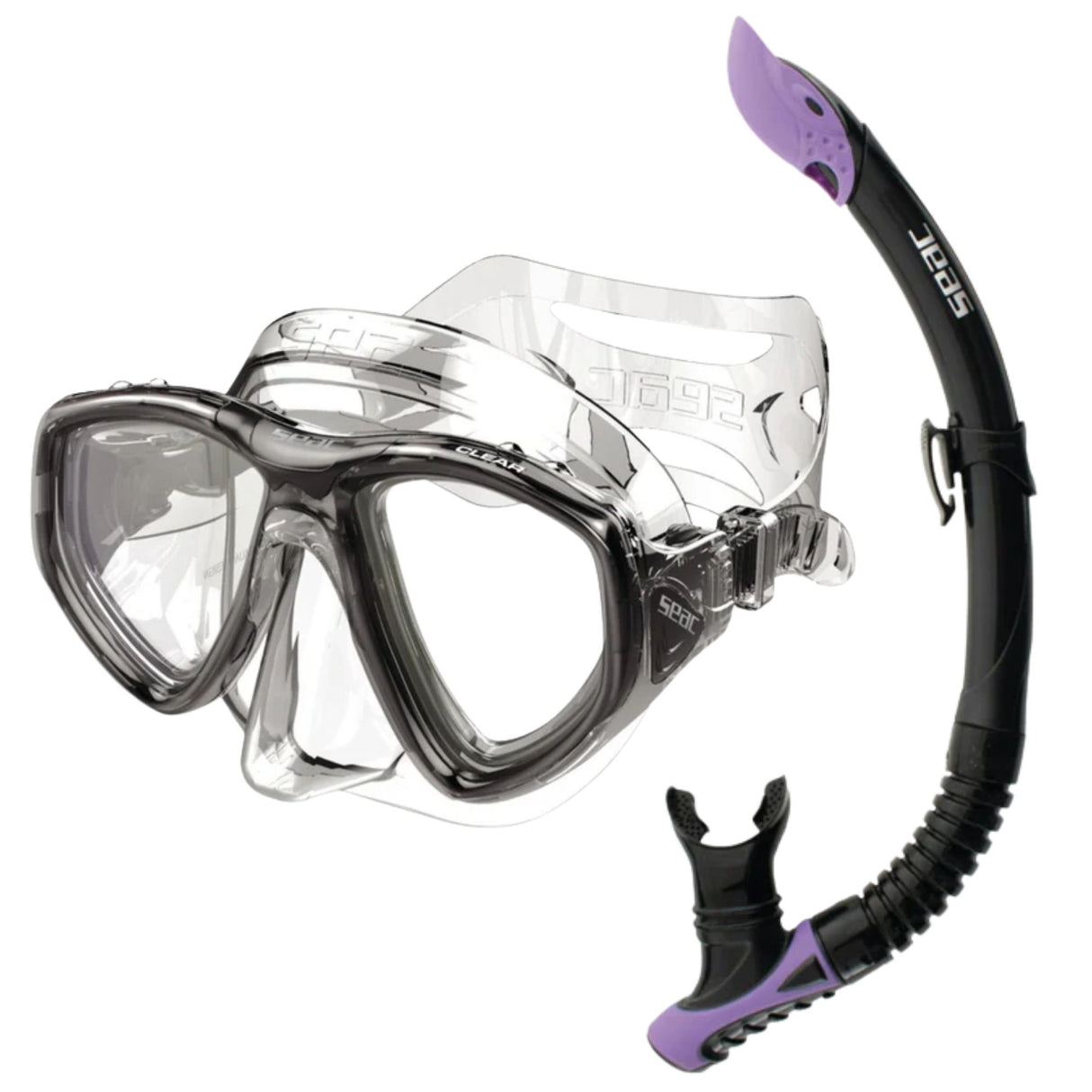 Seac Clear Anti-fog Mask and Reverse Snorkel Set