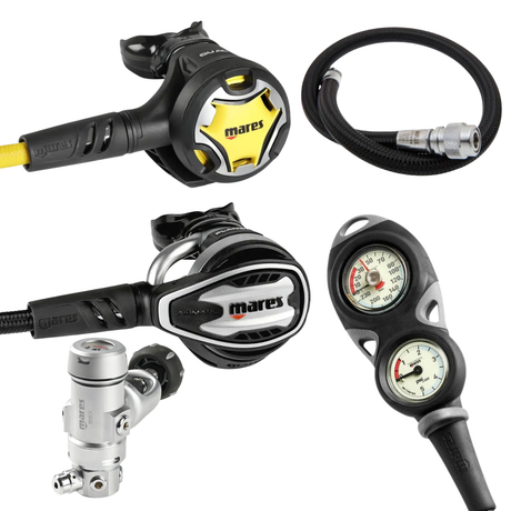 Mares Regulator Package: Planet Airmatic 88X TBP + Octopus Dual + Gauges + BCD Hose