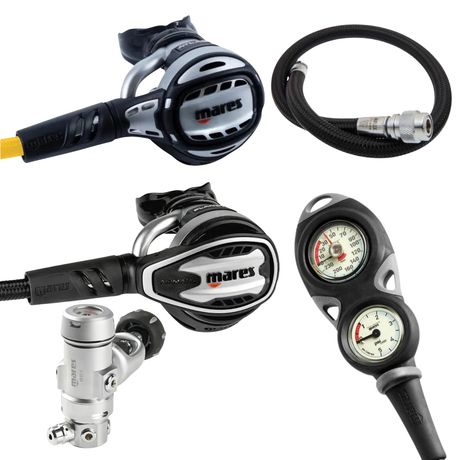 Mares Regulator Package: Planet Airmatic 88X TBP + Octopus Atlas + Gauges + BCD Hose