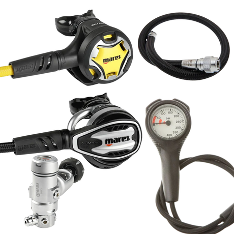 Mares Regulator Package: Planet Airmatic 88X TBP + Octopus Dual + Gauges + BCD Hose