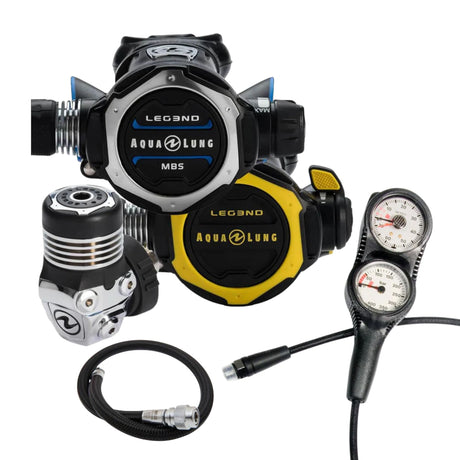 Aqualung Regulator Package: Leg3nd MBS + Gauges + BCD Hose