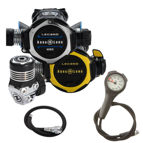 Aqualung Regulator Package: Leg3nd MBS + Gauges + BCD Hose
