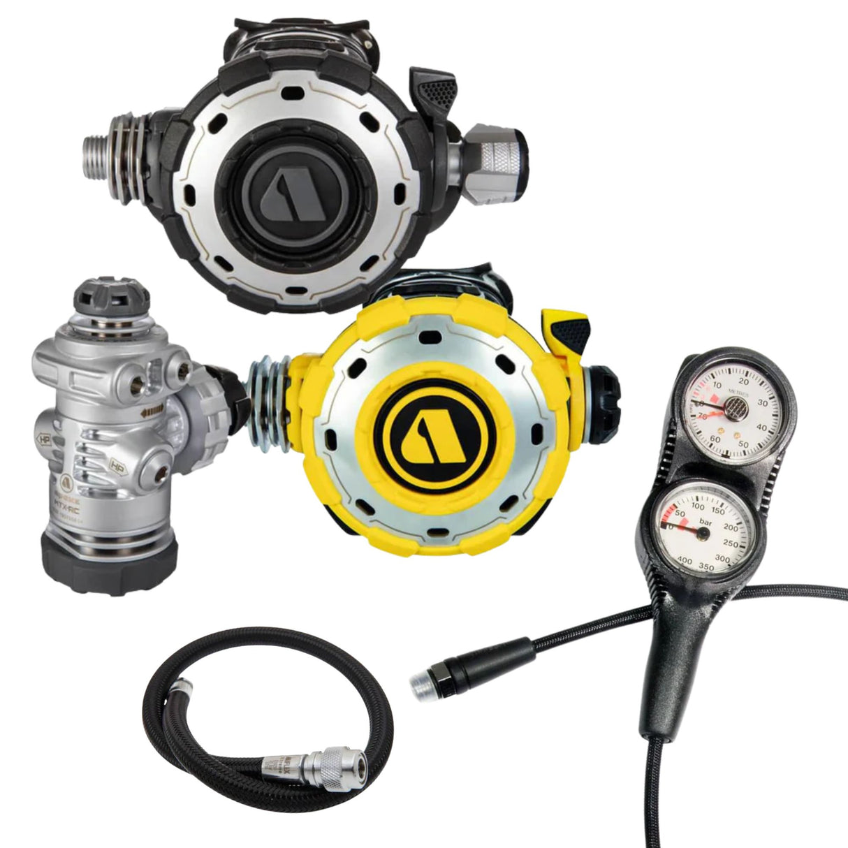 Apeks Regulator Package: MTX-RC + Miflex Gauges + BCD Hose