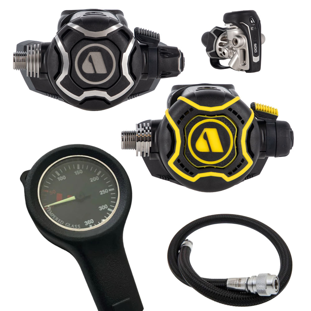 Apeks EVX200 Stage 3 Regulator System + Miflex Pressure Gauge & BCD Hose Bundle