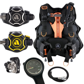 Apeks Ultimate EVX200 Regulator, Exotec BCD, Gauge & Hose Dive Package