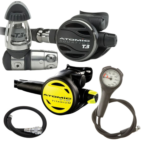Atomic Regulator Package: T3 + Ti2 Octopus + Gauges + BCD Hose